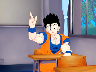 The teacher Android 21 fuck with Gohan on the classroom - DragonBall Zex Series