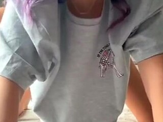 Relaxed girlfriend enjoys a lazy weekend of anal sex