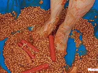Feet in Beans and Sausages, Foot Worship Sesy Soles