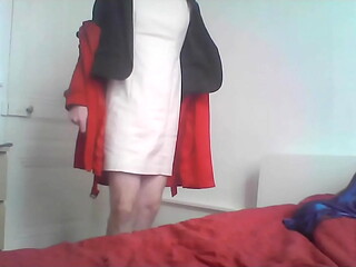 Your crossdresser secretary in her favourite outfit
