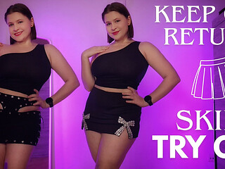 New Mini Skirts Haul - Biker Style, Leather Look, Sparkly and Bows - Keep or Return?