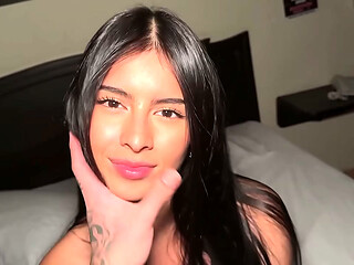 Sexy Colombian gets fucked by her boss! FACIAL!