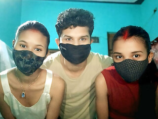 Desi Village Friends First Time Threesome Xxxx video, Indian Desi village girlfriends Threesome Xxxx sex video Xxxx