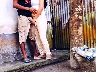 My Hot Bhabi Call me outside for My Bick cock Sucking and fucking hardly in doggy style.
