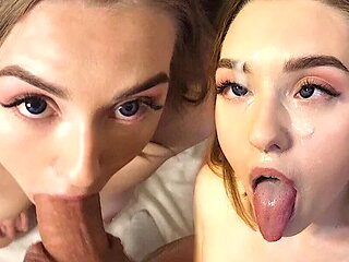 You will Like Her Mouth Job. Ahegao Blowjob. Cum on the Face.