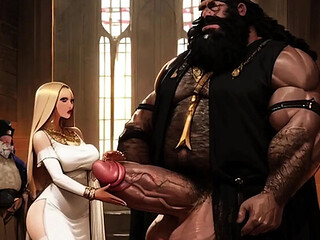Big Black Warriors Ravage European Maidens in Medieval Castle