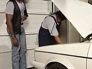 German MILF Double Penetration Threesome in Garage with Black Stud