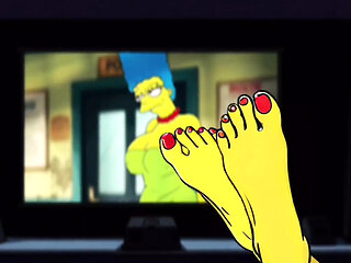 Tarantino Parody. Once Upon Time a... Housewife Mrs Sinpsom Teases with Dirty Feet. Cartoon Foot Fetish