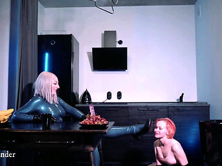 Femdom Latex Rubber Lesbian Strapon Sex