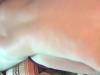 Overhead single camera couch fuck view