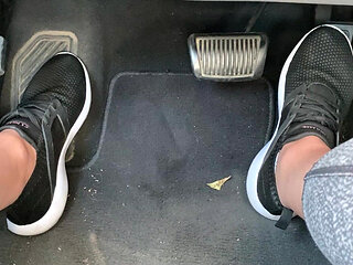 Pedal Pumping in Tennis Shoes by Ivys Feet