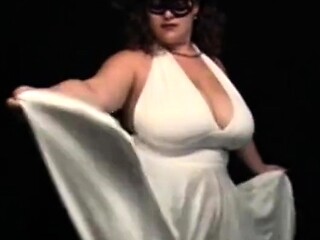 Big-Titted BBW Strips Out of Her White Dress