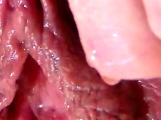 Girl Pees From Very Close with Spread Pussy