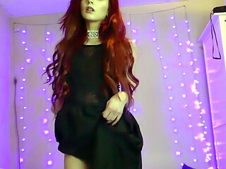 babeariel black dress strip tease
