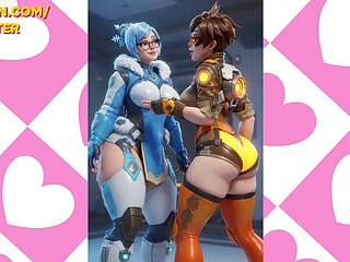 OVERWATCH TRACER AND MEI BIG ASS ANIMATED - AI HENTAI