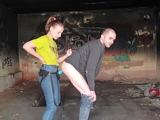 Anastasia Mistress outdoor fuck strapon Sasha Earth
