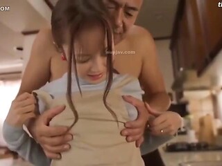 Rio Kuriyama Submits to Perverted Stepfather-in-Laws Bondage Torment with Big But