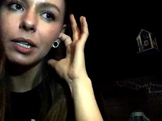 Cute curly brunette solo webcam masturbation