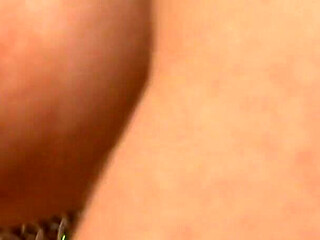 A Delicious Hole Scene-2 busty Brunette Lucie Love Jerks off in Lingerie in the Bathroom and Ends up Sucking Big Glory Hole Cock