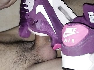 fucking and cumming in my wife&#039;s Nike Air Max 90 s...
