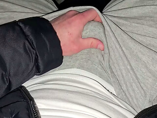 Deutscher Daddy im Auto mit Precum in grauen CK Cumshot - PhantomGentX