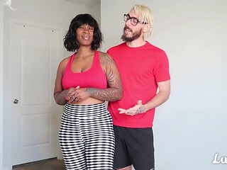 Fit ebony couple goes wild in lustful sex