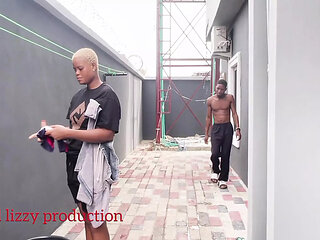 Ade the house boy took lizzy the house cleaner to his master bedroom for hot sex when the master wasn't around