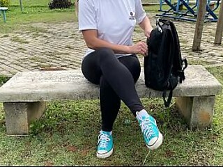 Mara Eduarda, a cute schoolgirl, gets caught having her ass pounded by a