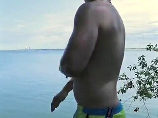 Lake Day Mood: Oiled up, Flexing, and Shamelessly Showing off-because Some Reflections Deserve a Standing Ovation.