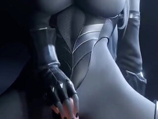 Big Breast Dark Elf Uses Her Bald Pussy to Rub Your Cock on