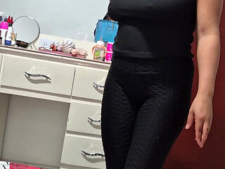 I Buy the Cleaning Lady Something to Eat and in Gratitude She Shows Me Her Big Tits with Milk.