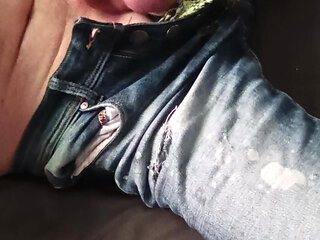 Stepdaddy's Jeans Bulge Goes Crazy