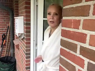 German MILF Riding Her Dildo Toy Boy