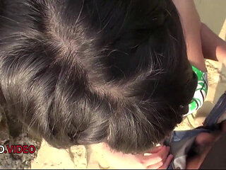 Sexy Teen Megumi Haruka Enjoys Beach Blowjob Adventure