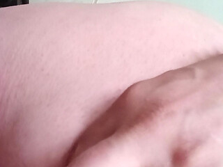 Solo Summer Time. Femboy plug his ass and masturbate