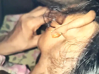 Aunty gives a tight blowjob to her young lover in Indian Desi scene