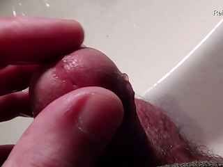 Super close up view of my peehole as I pee