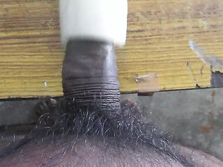 Home Made  Male Fuking Machine. End of Hot Cum Part 1