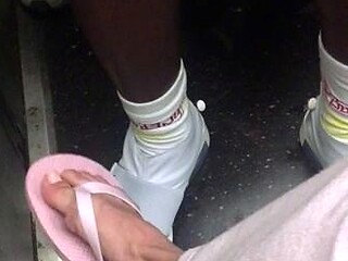 Maitresse Madelines solo foot fetish POV