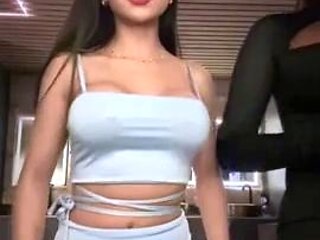 Amateur Big Titted Brunette Get Fucked On The Couch