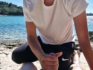 Call Gives Justin a Blowjob, He Pumps Him Until He Cums