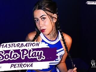 The Perfect Cheerleader Tease a Slow Striptease and in-depth Solo Masturbation in 4K