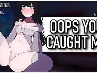 Catching Your Horny Roomate Fingering Herself! Then You Fuck