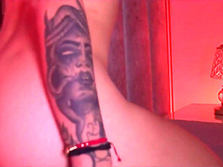 A Beautiful Woman, with Perfect Ass and Tits, Is Masturbating with a Large Dildo.