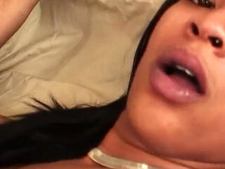 Latina teen fucked hard by big black cock and got cumshot