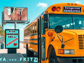 Gangbang Bus Vol. 1 - Freya Fucks a Bunch of Anoymous Guys and Drain Their Balls