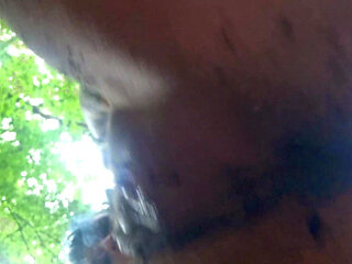 Dirty Pussy in the Forest Extreme Close up