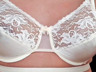 Vintage Cross Straps Nylon Bra