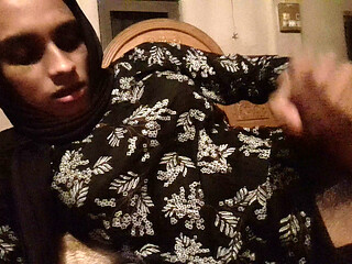 Desi hijabi sissy crossdresser handjob and insert finger her ass hole