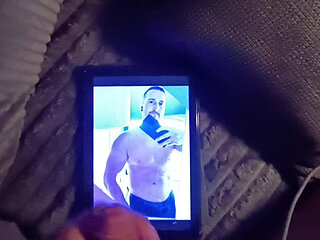 I jerk and Cum on my Ex girlfriend's new Lover as Sissy crossdresser.